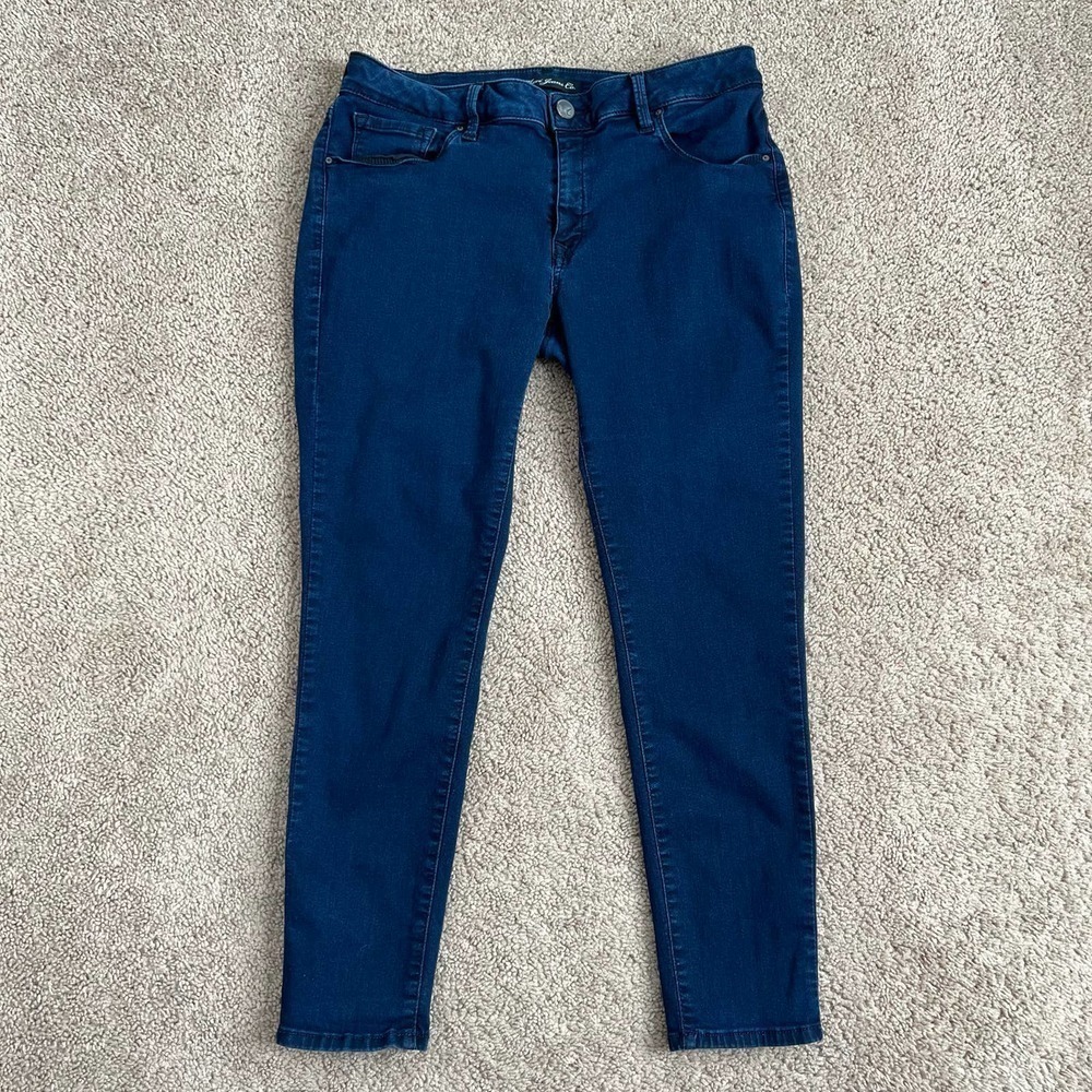 Mavi Jeans Co. Alexa Mid Rise Dark Wash Skinny Leg Stretch Denim Blue Jeans